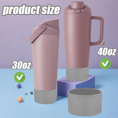 Mity rain 2PCS Protective Silicone Boots for Owala 30oz & 40oz FreeSip Sway Bottles & Tumblers - Accessories for owala, Enhances Stability & Prevents Scratches(Black Cherry)