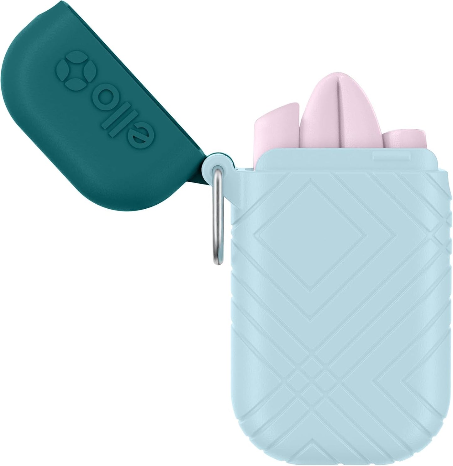 Ello Impact Pack of Reusable Silicone Straws with Fold & Store Carry Case, Portable Drinking Straw for Party Travel Cruise Ship, Includes Straw Cleaning Brush, Dishwasher Safe, BPA-Free