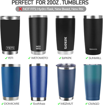 LUCEMILL 30 oz Tumbler Lid, Replacement Straw Lids for YETI Rambler 26 oz Cup 30 oz Tumbler, 35 oz Straw Mug, Spill Proof Covers
