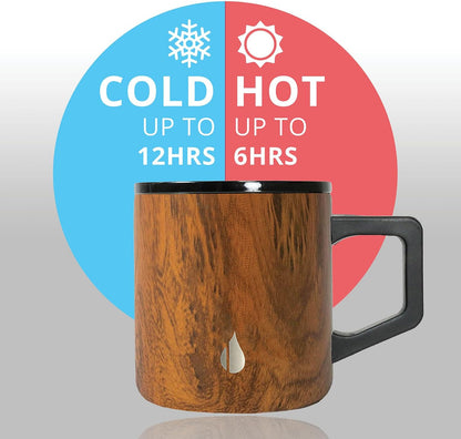 Elemental Insulated Coffee Mug - Triple-Wall Stainless Steel Summit Travel Cup for Hot and Cold Drinks - Thermal Coffee Mug with Lid and Handle for Camping, Office & Travel 16oz - Rainbow Speckle