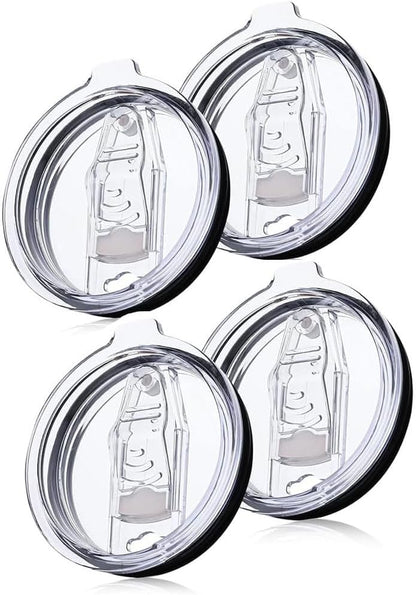 LEIOH 4 Pack 20 oz Tumbler Lid, Replacement Lids Compatible for YETI 20 oz Tumbler,Travel Mug,Spill Proof Splash Resistant Silicone Sliding Covers,Straw Friendly, BPA Free