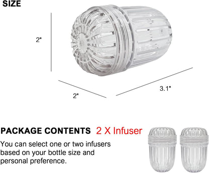 2PCS Fruit Infuser Insert,Flower Tea Infuser for Wide Mouth Water Bottles,Compatible with Stanley,Hydro Flask,Iron Flask, Takeya, ThermoFlask and Similar