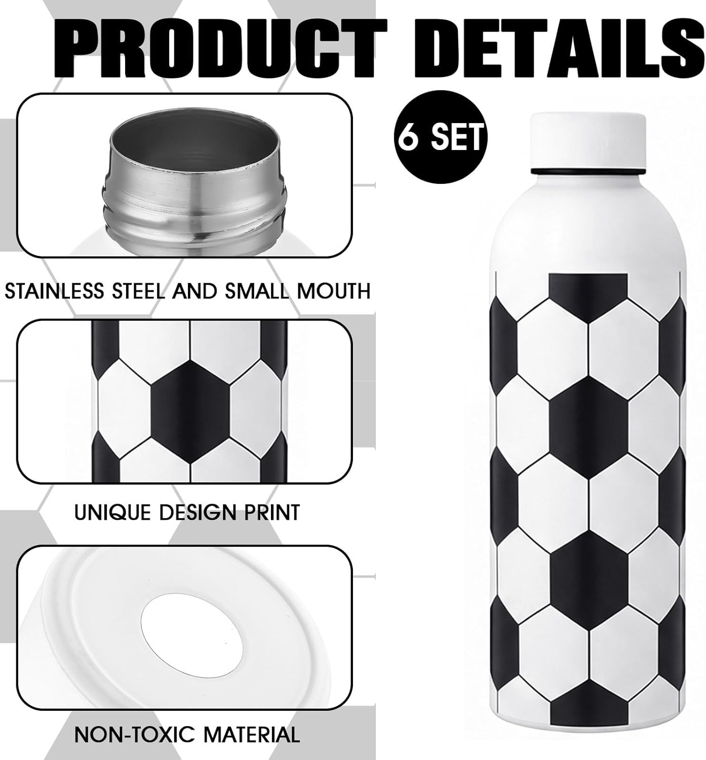 6 Pcs Softball Team Gifts Water Bottles Bulk 17 oz Softball Party Favors Decorations Stainless Steel Sports Tumblers with Bow Vacuum Insulated Reusable Leakproof Bottles for Birthday Father