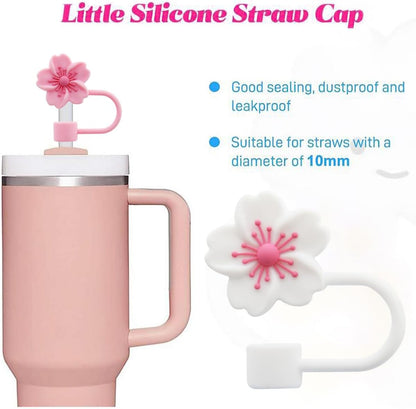 Straw Cover Cap for Stanley Cup,Silicone Straw Topper 10 mm 0.4 in Reusable Straw Tips Lids,Straw Tip Covers for Stanley Cups Accessories