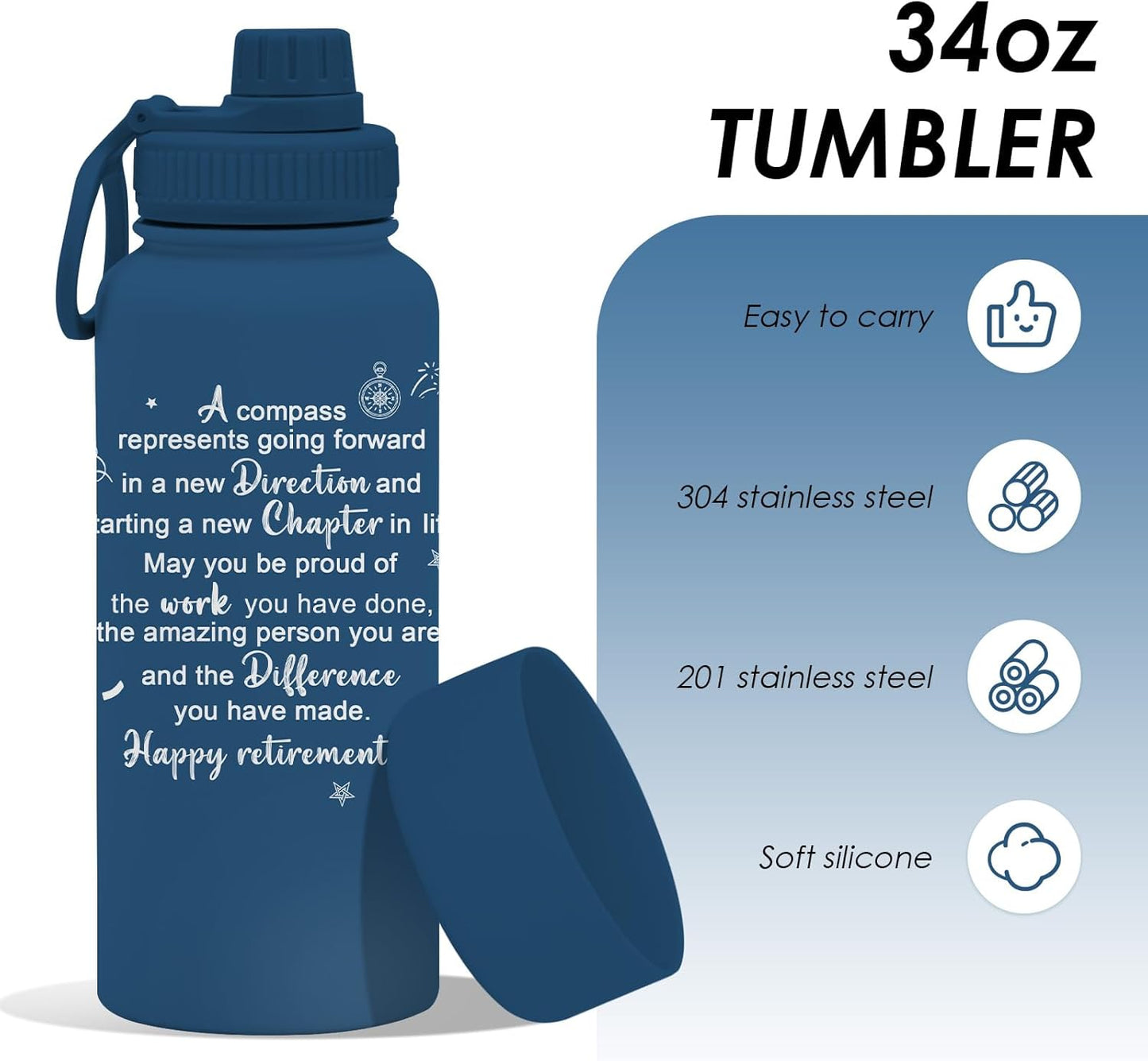 Pickleball 34oz Water Bottle with Spout Lid, Insulated Stainless Steel Travel Cup, Double Wall Vacuum Tumbler for Women Girls Ladies, Birthday Christmas Gift for Pickleball Lovers (1 pc)