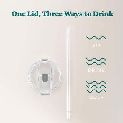 Reduce Tumbler Lid and Straw Set for 30-40 oz Tumblers/Mugs - BPA Free, Dishwasher Safe, Impact Resistant - Replace Broken, Damaged or Lost Reduce Cold 1 Straws and Lids - Large