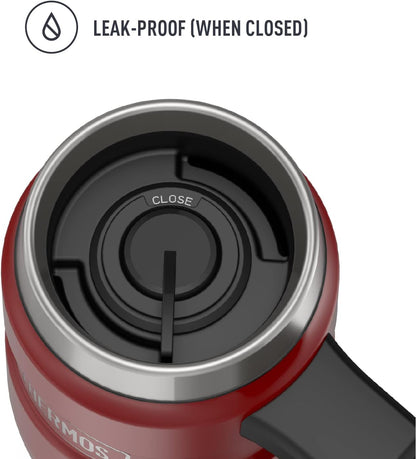 THERMOS Stainless King Vacuum-Insulated Stainless Steel Tumbler - 16oz, Midnight Blue - Insulated Coffee Tumbler for Hot & Cold Drinks - Leak-Proof & Sweat-Proof for Commuting & Traveling