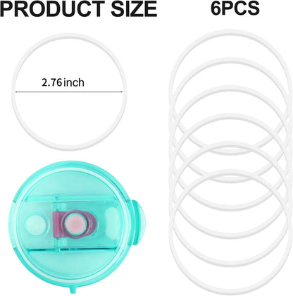 Joshey Tumbler Lid Rubber Seal Replacement Compatible with Reduce Kids Coldee 2.0 Mug 14 oz, 18 oz, 6Pcs BPA-Free Silicone Gasket Accessories