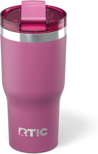 RTIC 20oz Essential Tumbler with Lid, Ceramic Lined, Insulated, Stainless Steel, Metal, Double Wall Vacuum-Insulation, Travel Cup for Iced Coffee, Tea, Hot and Cold Drink, Graphite