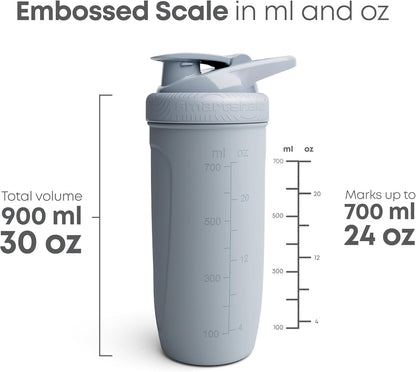 Smartshake Looney Tunes Reforce Stainless Steel Protein Shaker Bottle - Non Insulated Unisex Gym Bottle | Metal Shaker Bottles - 900 ml | 30 oz - Leakproof Screw-on Lid - BPA Free (Bugs Bunny)