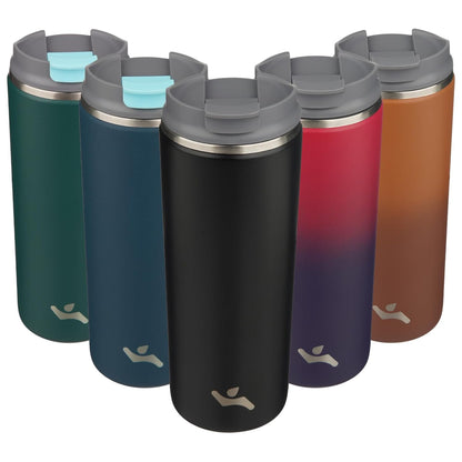 Konokyo Tumbler with Lid, 16 oz Travel Coffee Mug Double Wall Vacuum Stainless Steel Thermal Metal Cup Insulated Water Bottle,Navy Blue