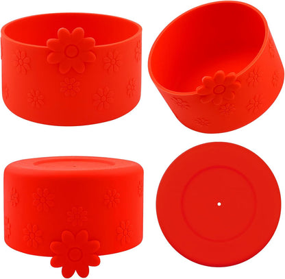 Hpbel Protective Silicone Boot for Stanley Cup Accessories Compatible with Stanley Cup Boot 40/30z and More Bottles with 2.95in Bottom for Water Bottle Flower Tumbler Accessories