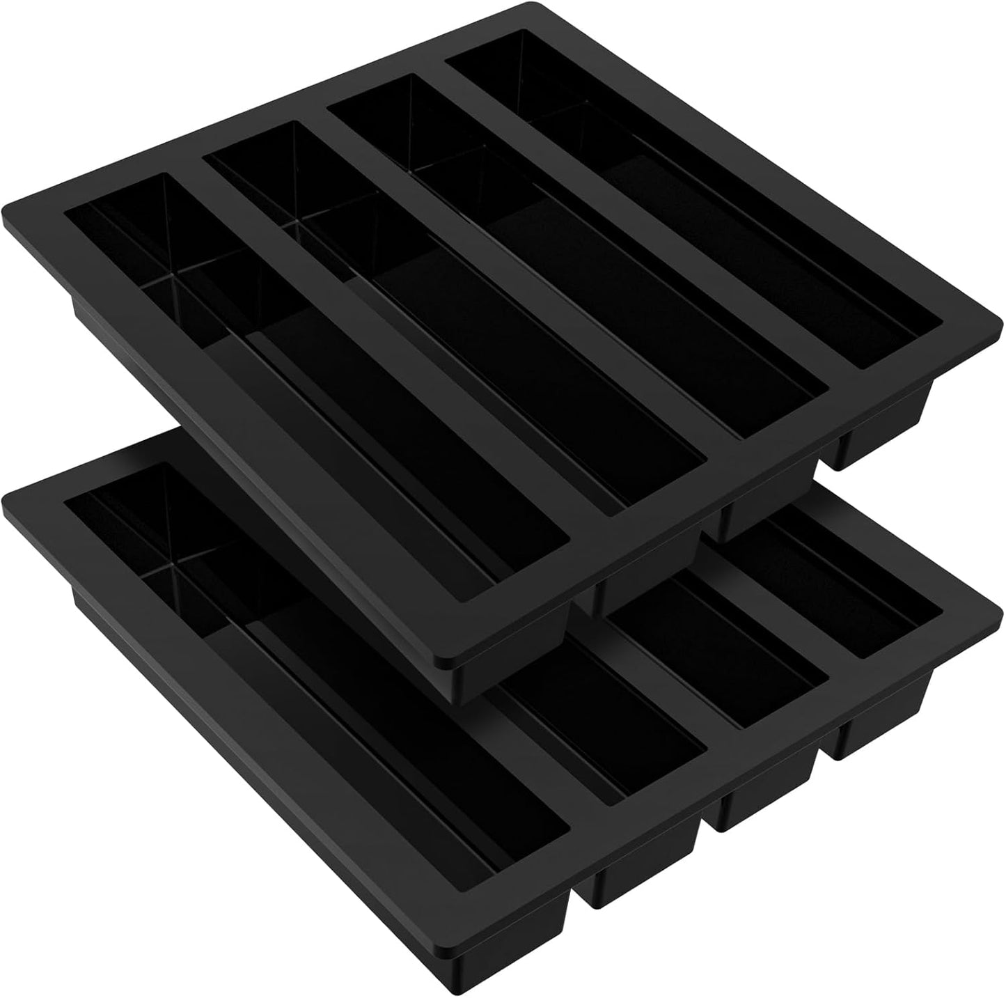 Webake Silicone Water Bottle Ice Cube Trays Mold Set of 2, Easy Release Long Ice Cube Sticks For Cocktail and Whisky