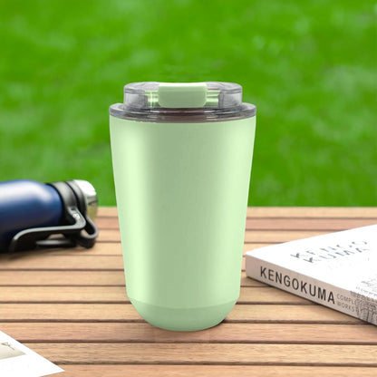DEQIANG Travel Coffee Cup, Coffee Cup Travel with Lid, Insulated Coffee Mug for Hot & Cold Beverages, Great Gift Choice for Coffee Lovers, Office Workers, Hikers & Commuters (Black, 8.5 oz)