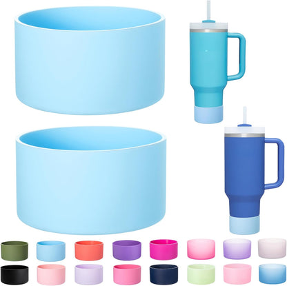 2-Pack Silicone Boot for Stanley Cup 30oz & 40oz, Anti-Slip & Noise Reducing Bottom Protector, BPA-Free Tumbler Base Cover for Quencher H2.0 30/40oz & IceFlow 20/30oz, Accessories for Car & Travel