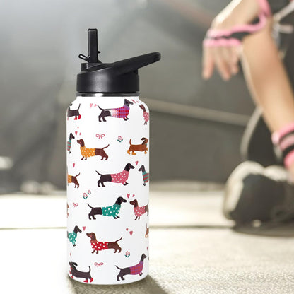 32 oz Pickleball Insulated Water Bottle with Straw - Pickleball Gym Hiking Sports Coffee Mug | Perfect Pickleball Gifts for Women, Pickleball Decor Accessories