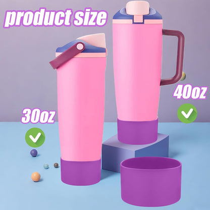 Mity rain 2PCS Protective Silicone Boots for Owala 30oz & 40oz FreeSip Sway Bottles & Tumblers - Accessories for owala, Enhances Stability & Prevents Scratches(Black Cherry)