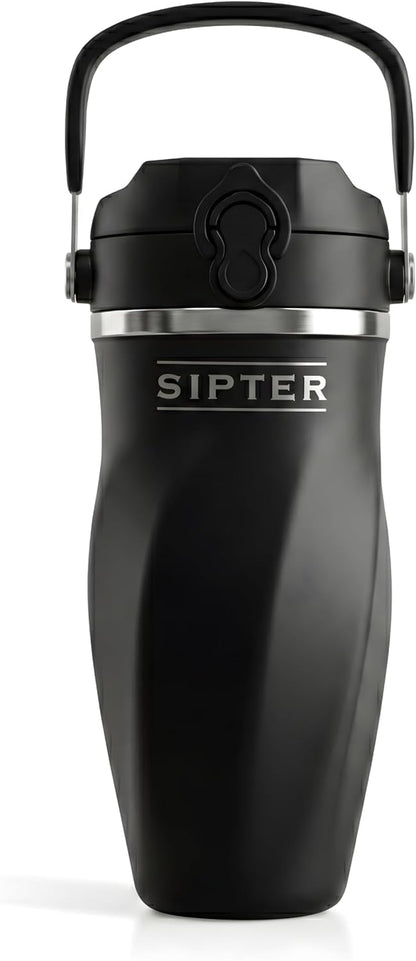 Earth Stone - 24oz Insulated Protein Shaker Bottle - Medical-Grade 316 Stainless Steel - Patent-Pending Clump-Free Design - Odor Proof & Leak-Proof Metal Blender Cup