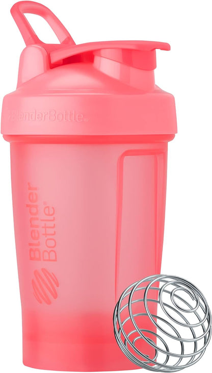 BlenderBottle Classic V2 Shaker Bottle Perfect for Protein Shakes and Pre Workout, 20-Ounce, Clear/Black