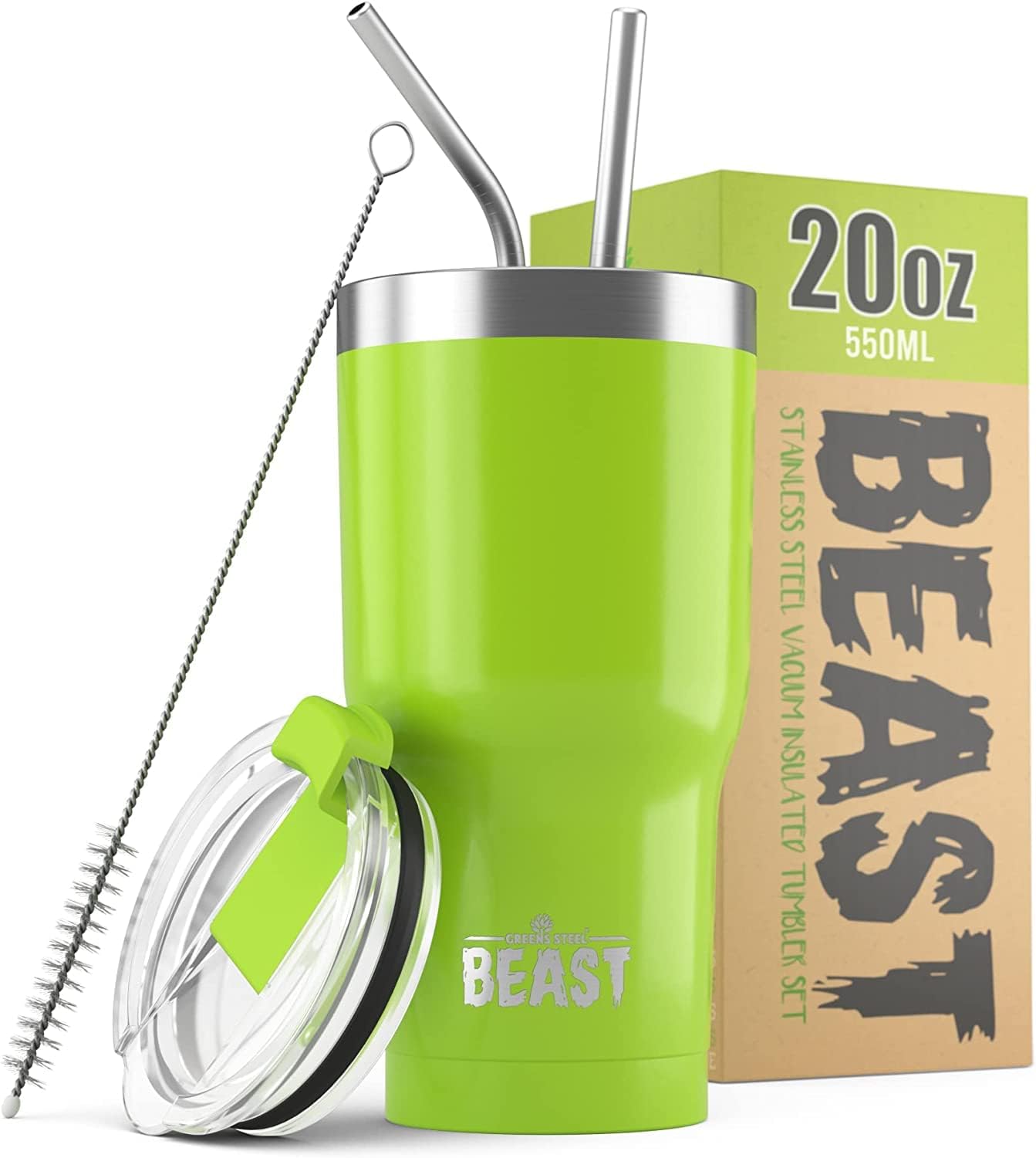 Beast 10 oz Tumbler Stainless Steel Vacuum Insulated Coffee Ice Cup Double Wall Travel Flask (Arctic White)
