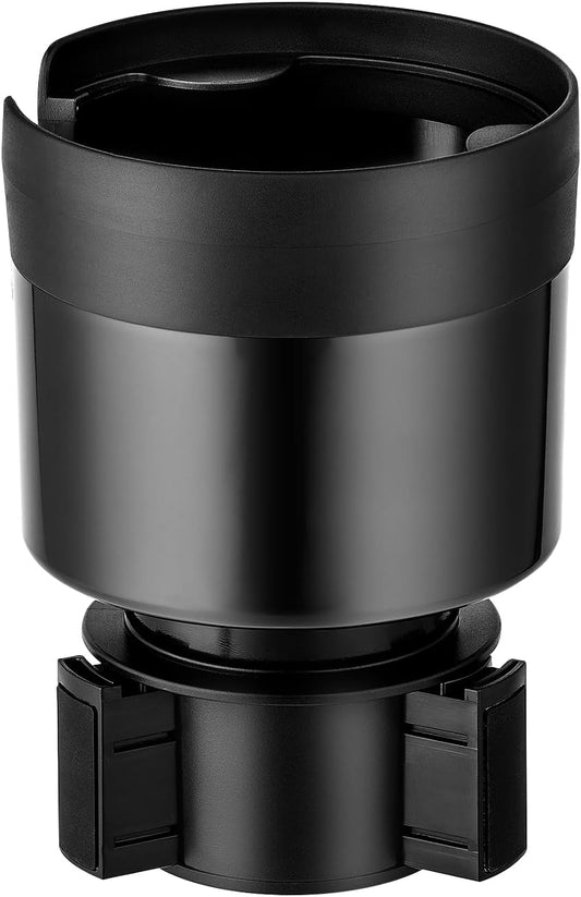 RAYMYLO Car Cup Holder Expander with Adjustable Base, Cup Holder Insert for Car Compatible with Most 32/40 Oz Water Bottles 12 oz/24 oz Coffee Mugs Tumblers 3.4 to 3.78 in Diameter, 1 Pack Black