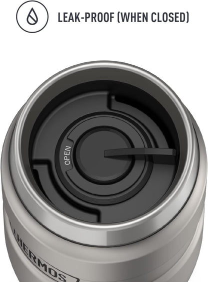 THERMOS Stainless King Vacuum-Insulated Stainless Steel Tumbler - 16oz, Midnight Blue - Insulated Coffee Tumbler for Hot & Cold Drinks - Leak-Proof & Sweat-Proof for Commuting & Traveling