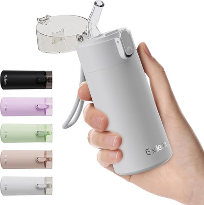 5oz Small Water Bottles with Straw, Mini Water Bottle with One-Hand Open Design, Leak-Proof Locking Lid for Hot&Cold Drinks, Small Travel Water Bottle - 100% Leakproof for School, Travel...(Mint)