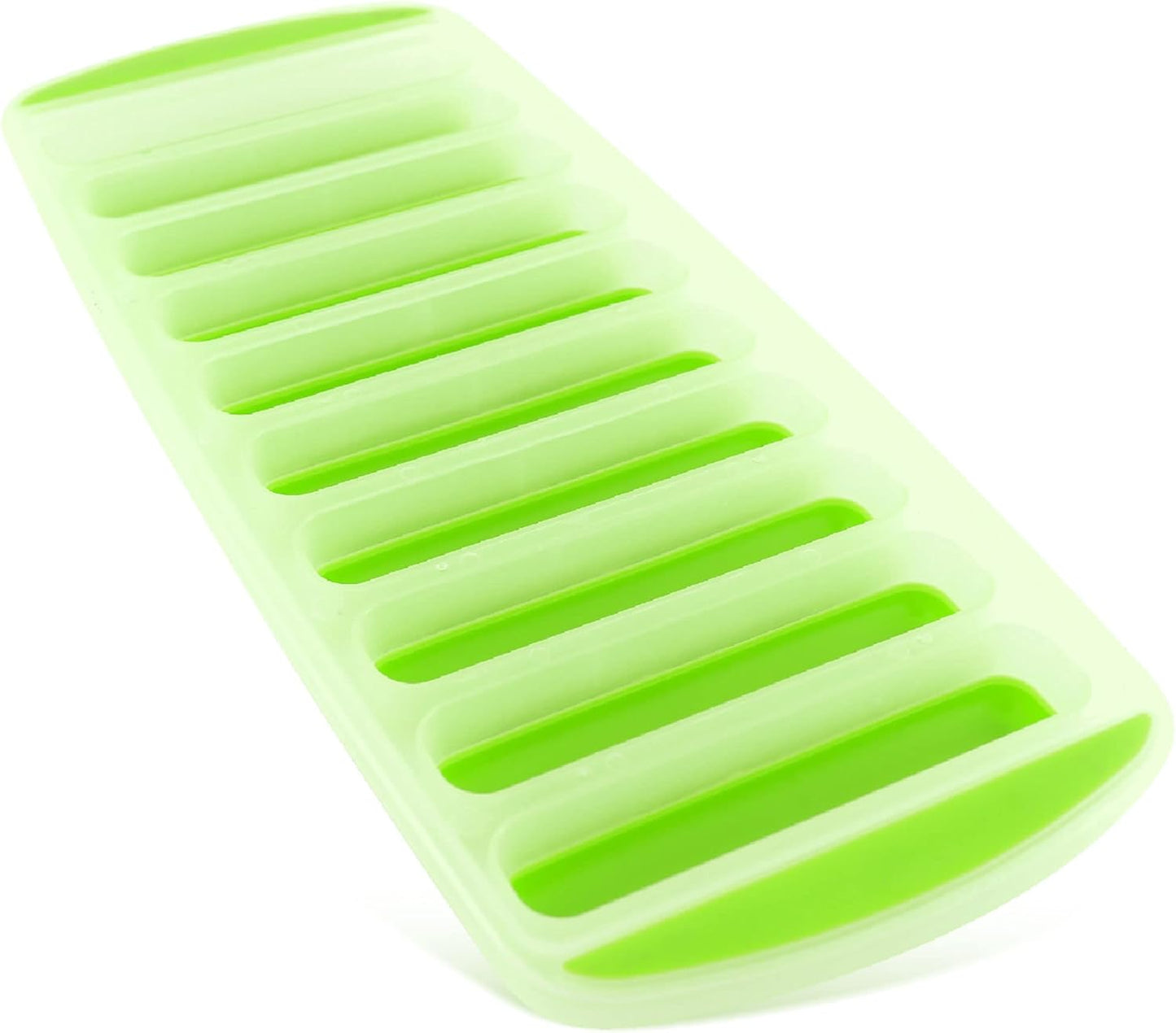 Meadow Lane Ice Stick/Cube Tray, Green 1-Tray (1-Pack, Green), Narrow and Long for Sports Bottles
