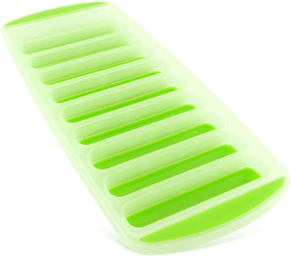 Meadow Lane Ice Stick/Cube Tray, Green 1-Tray (1-Pack, Green), Narrow and Long for Sports Bottles