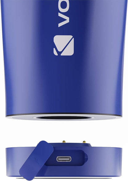 VOLTRX ChillMix Shaker Bottle Insulated Stainless Steel - USB C Rechargeable Electric Protein Shake Mixer, Shaker Cups for Protein Shakes and Meal Replacement, Chrome Steel, 16 oz