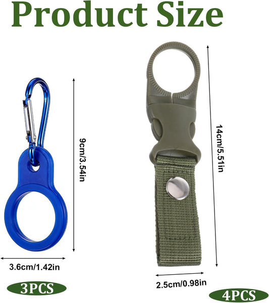 7 Pcs Water Bottle Holder Hanging Bottles Buckle Clip