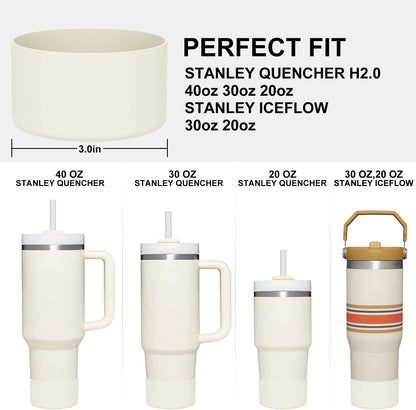 Affute Protective Silicone Boot for Stanley Quencher H2.0 40 30 20 oz & IceFlow Flip 30 20 oz, BPA Free Anti-Noise Anti-Scratch, Stanley Cup Protector Sleeve Cover Boot