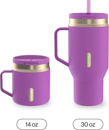 Contigo SnapSeal 30 oz Stainless Steel Vacuum-Insulated Tumbler with Handle & Reusable Straw, Leakproof AutoClose Lid, Cup Holder Friendly, BPA-Free & Lead-Free, Dishwasher Safe