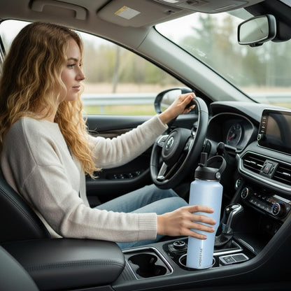 SENDESTAR 40oz Water Bottle Wide Mouth Stainless Steel Vacuum Insulated Double Wall with Straw Lids Fit in Any Car Cup Holder