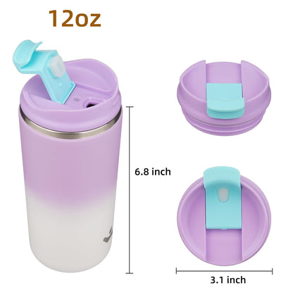 Konokyo Tumbler with Lid, 16 oz Travel Coffee Mug Double Wall Vacuum Stainless Steel Thermal Metal Cup Insulated Water Bottle,Navy Blue