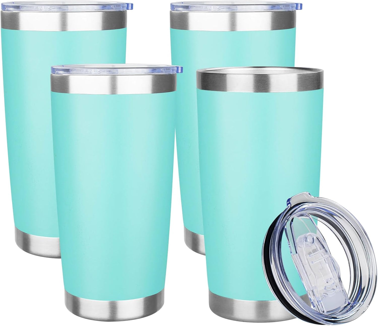 20oz Tumbler with Lid Stainless Steel Insulated Tumblers Travel Coffee Tumbler Bulk Double Wall Vacuum Insulated Water Cup Gifts for Christmas Women Men Her Him Home Office(Navy Blue, 1pack)