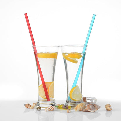 ALINK 10.5 in Long Reusable Plastic Straws with Brush, Tritan Hard Plastic Tumbler Straws, 10 Rainbow Colored Replacement Straw for 16 OZ 20 OZ 30 OZ Stanley, YETI, Starbucks Tumblers, Mason Jars