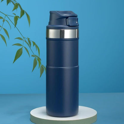 MAXFOREST16OZ Trigger Action Travel Mug - 500ml BPA Free Insulated Stainless Steel Coffee Tumbler, Leak-Proof Wide Mouth Design for Commuters, Sports & Outdoor Enthusiasts (Green)