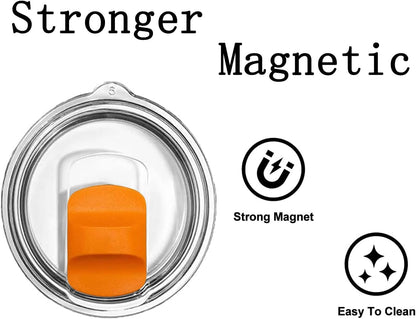 2 Pcs Magnetic Slider Replacement Block, Slider Lid Magnet for Yeti Lids 10 oz, 14oz, 16 oz, 20 oz, 26 oz, 30 oz (Black+Black)
