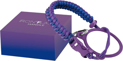 IRON °FLASK Paracord Handle - Fits Wide Mouth Water Bottles - Durable Carrier, Secure Accessories, Survival Strap Cord, Safety Ring, and Carabiner - Seven Core Paracord Bracelet