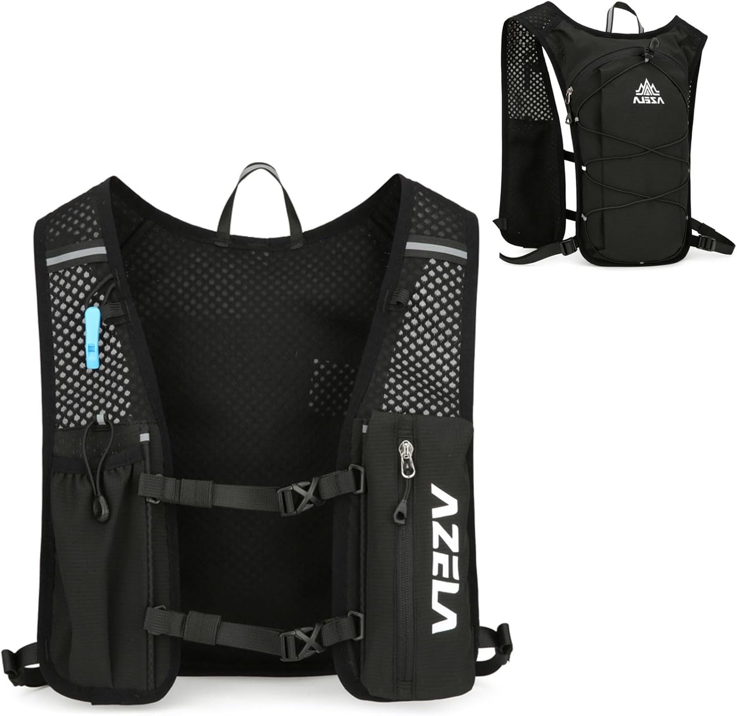 Azarxis Running Water Bottles Flask BPA Free Leakproof Hydration Vest Packs Waist Belt Replacement for Triathlon Marathon Hiking Cycling Climbing Runner