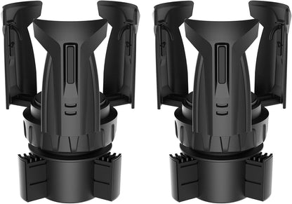Car Cup Holder Expander, Cup Holder Extender Adapter with Expandable Arm and Adjustable Base, Compatible with Yeti Ramblers 14-64oz, Hydro Flasks 18-64oz Most Coffee Mugs Bottles & Cups