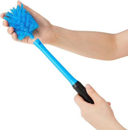 MOSOLAN 2-in-1 Water Bottle Brush and Straw Cleaner Brush, Long Handle Water Bottle Scrubbing Brush for Water Bottles, Glasswares, Mugs, Flasks, Tumblers and Kitchen Sink, Black, 1 Pack