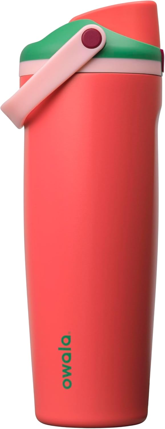 Owala FreeSip Sway Insulated Stainless Steel Water Bottle with Two-Way Spout, Built-In Straw and Bucket Handle, Made for Travel, School, and Sports, 30oz, BPA Free, Leak Proof, Daybreak