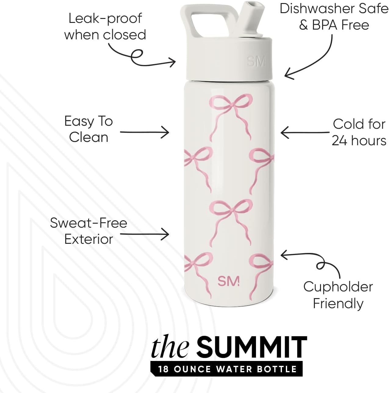 Simple Modern Kids Water Bottle with Straw Lid | 14oz Insulated Stainless Steel Kids Tumbler & Spill Proof Toddler Cup for School, Girls, Boys | Summit | Chloe Floral - Colors B