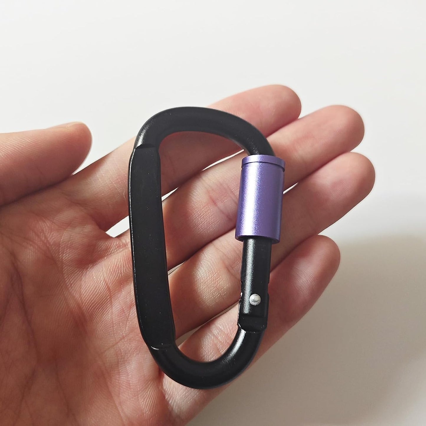 Paracord Keychain/Carabiner Clip - Jaymokes D Ring Metal Hook for Water Bottle, Key, Backpacks and More