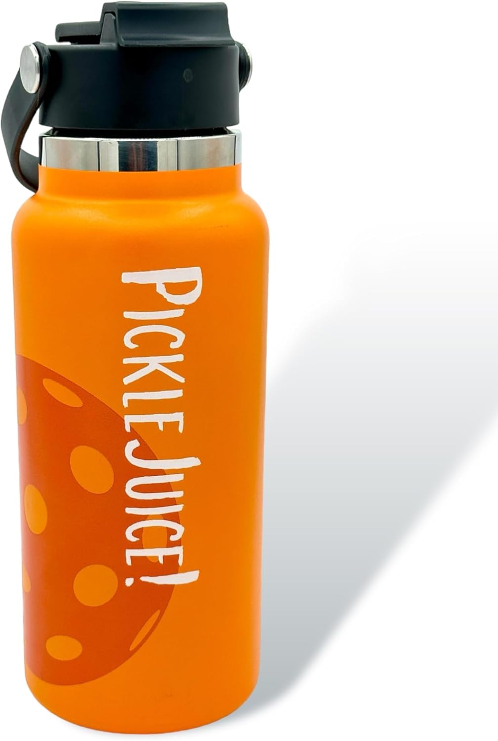 Maui Pickleball Co.™ Pickleball Water Bottle 32oz Insulated Stainless Steel Water Bottle PickleBall Accessories Pickleball Gifts Sip/Swig Lid with Carry Handle