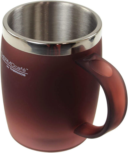 Thermos Translucent Desk Mug, Stainless Steel, Blue, S (Pack of 1), 450 ml