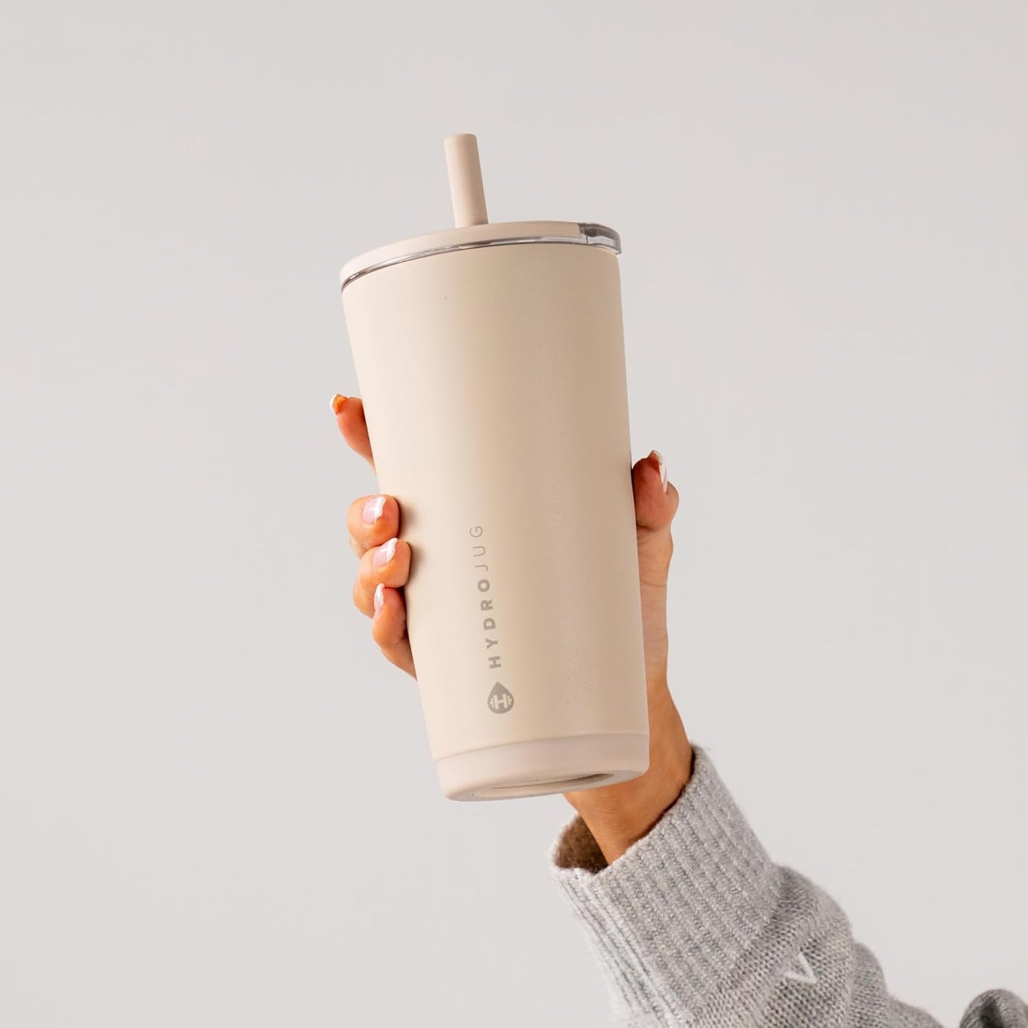 HydroJug Everyday Tumbler 20 oz – Ceramic-Lined Insulated Tumbler with Straw and Soft-Touch Lid, Cup Holder Friendly, Double-Wall Vacuum Insulation, Reusable Travel Cup – Rodeo