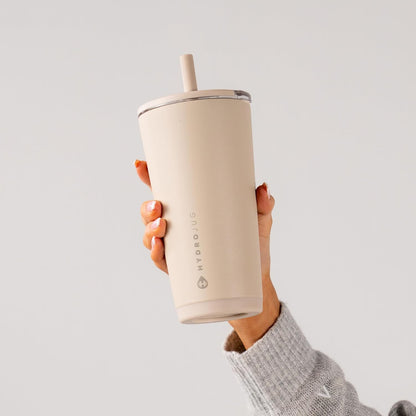 HydroJug Everyday Tumbler 20 oz – Ceramic-Lined Insulated Tumbler with Straw and Soft-Touch Lid, Cup Holder Friendly, Double-Wall Vacuum Insulation, Reusable Travel Cup – Rodeo